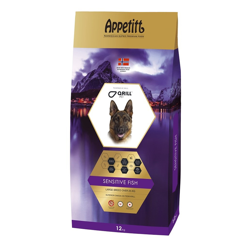 Appetitt Sensitive m/fisk, Adult - Large breed, 12kg