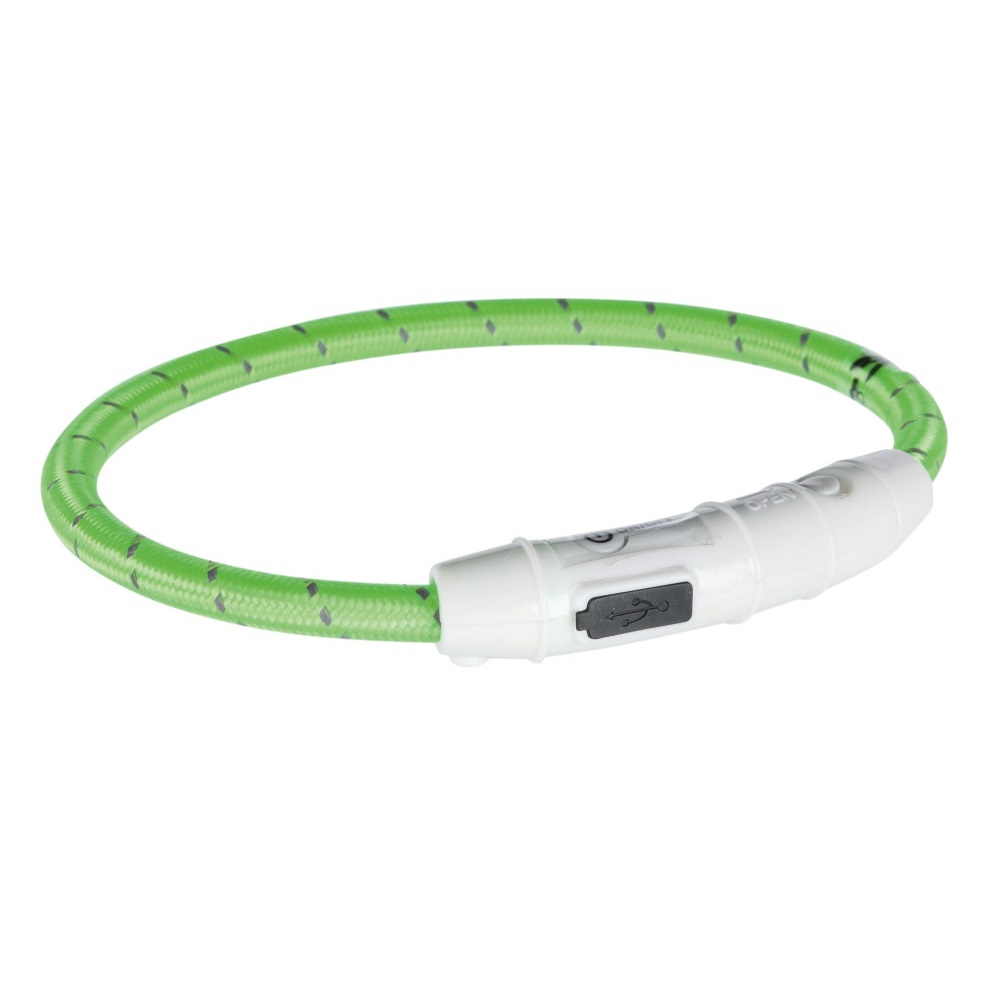 Trixie Lysende Halsbånd m/USB-kabel