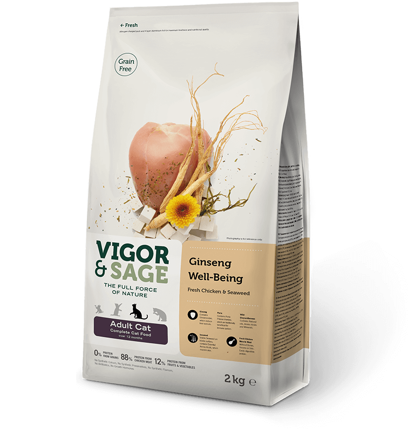 Vigor & Sage kattemat Ginseng Well-Being