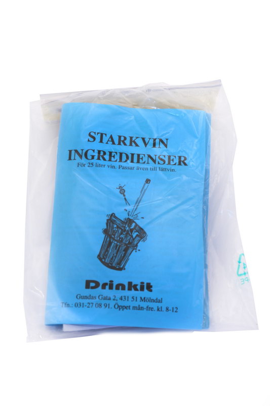 Gjærpakke, ingredienser til egen frukt og bær