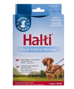 Halti anti-trekk front kontroll sele, sort/rød