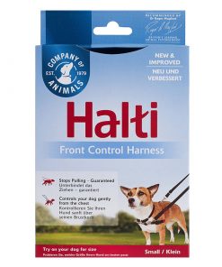 Alternative view of Halti anti-trekk front kontroll sele, sort/rød