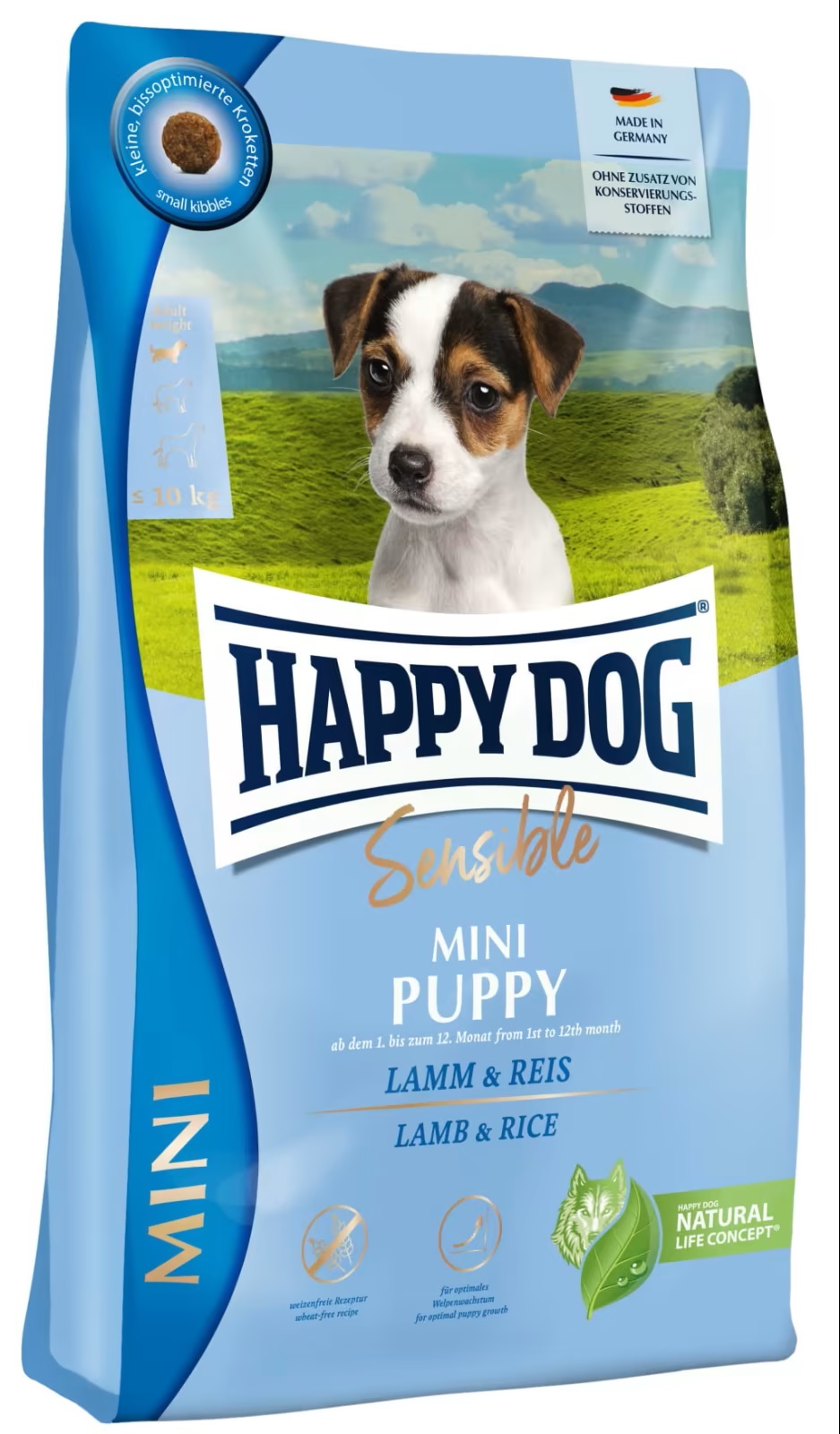 Happy Dog Sensible Mini Puppy Lam & Ris 800 gram
