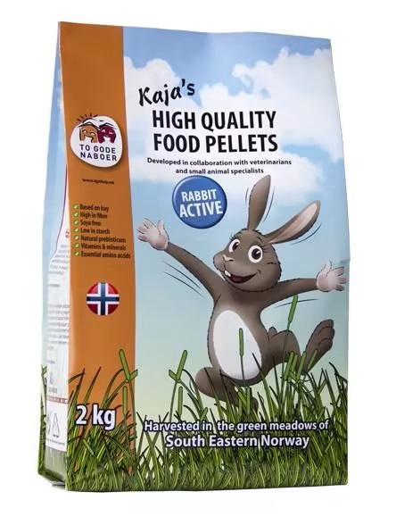 Kaninpellets Kaja`s Kanin Adult Aktiv To Gode Naboer 2 kg