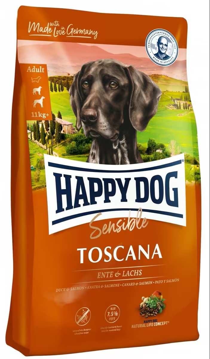 Happy Dog Sensible Toscana med And og Laks