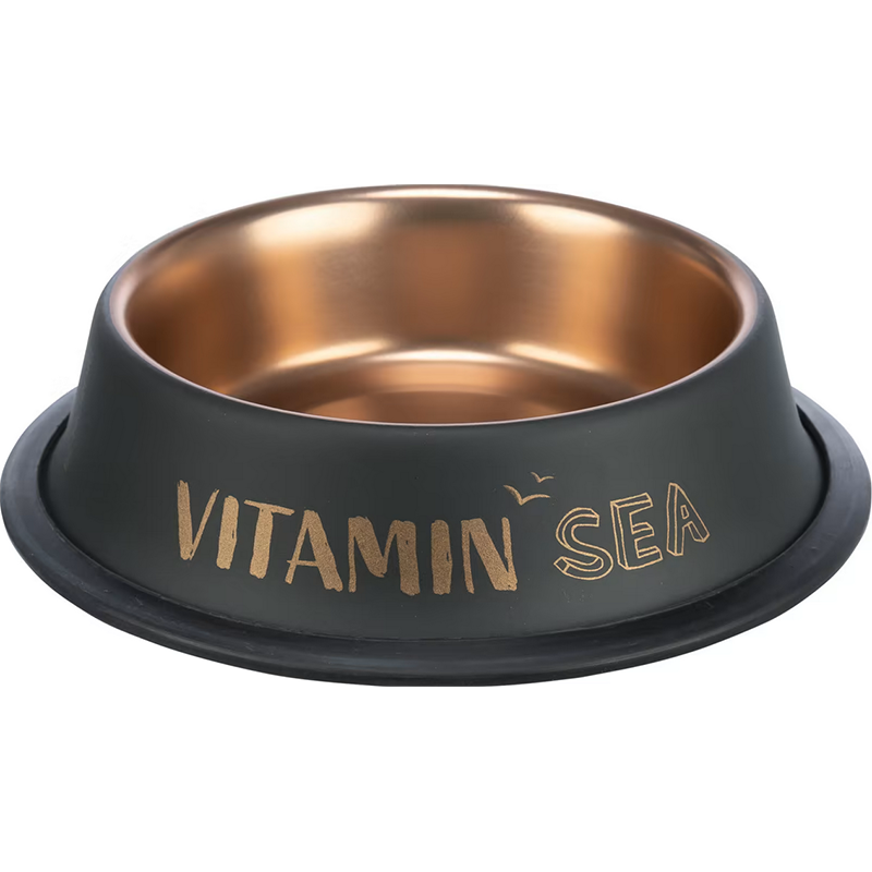 Be Nordic Hundeskål "Vitamin sea" - Sort/Bronse