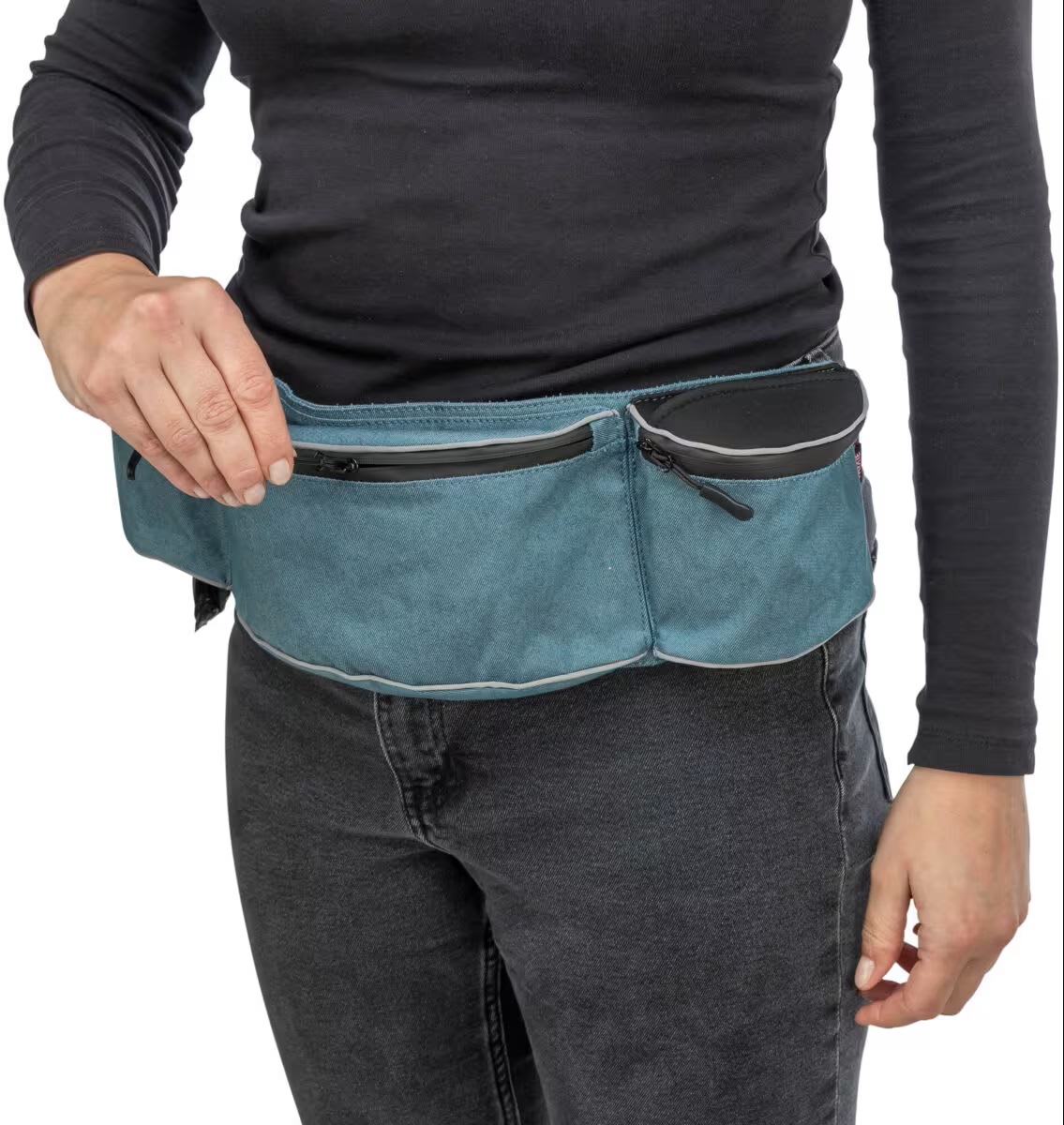 Hofteveske,Hip Bag Baggy Belt 62-125cm, Blå - Bilde 2
