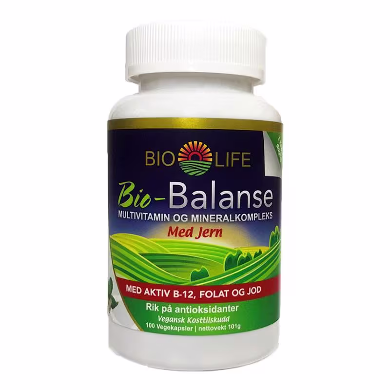 Bio Life Bio-Balanse 100 Kapsler (m/jern for kvinner)