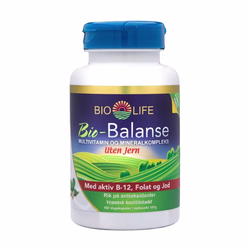 Bio Life Bio-Balanse 100 Kapsler (u/jern for menn)