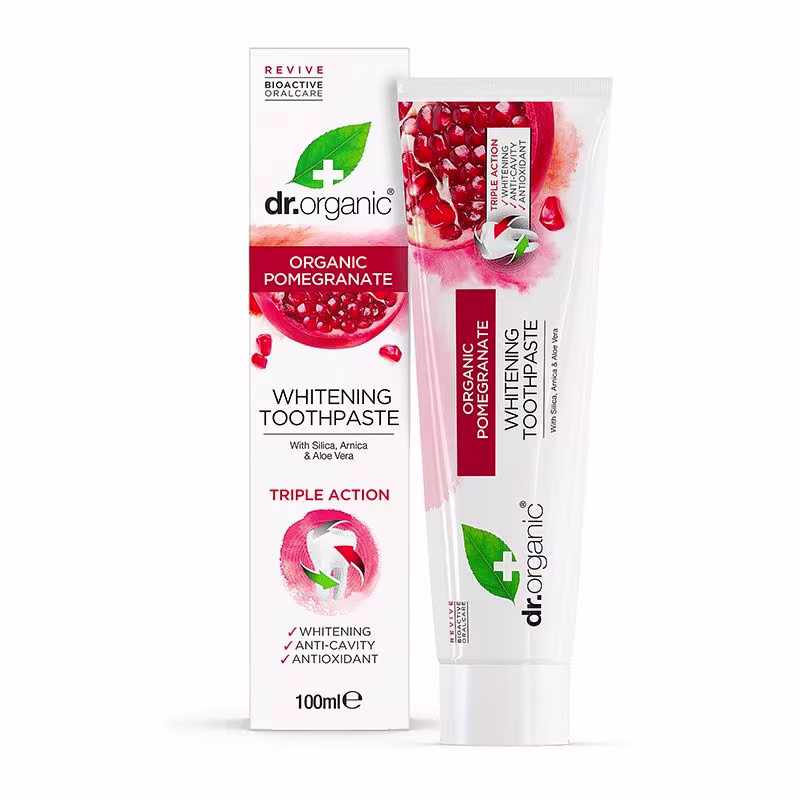 Dr. Organic Granateple Tannkrem 100ml (m/fluor)