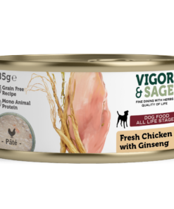 Vigor & Sage Ginseng & Fresh Chicken Dog Food-12 x 185 gram