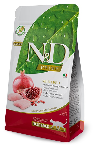 FARMINA N&D CAT PRIME CHICKEN & POMEGRANATE NEUTERED ADULT 1,5 KG