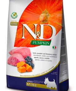 FARMINA N&D DOG PUMPKIN LAMB & BLUEBERRY ADULT MINI 7 KG