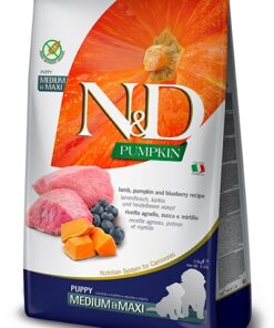 FARMINA N&D DOG PUMPKIN LAMB & BLUEBERRY PUPPY MEDIUM & MAXI 12 KG