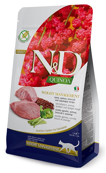 FARMINA CAT QUINOA WEIGHT MANAGEMENT LAMB & BROCCOLI ADULT 1,5 KG