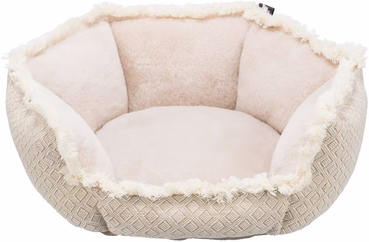 Alternative view of Hunde/katteseng Boho Vevd,Plysj,Jute Beige