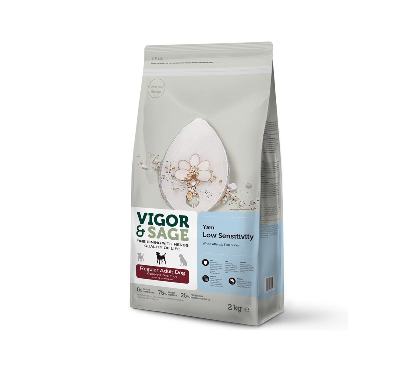 Vigor & Sage Yam Low Sensitivity Adult Dog 2KG