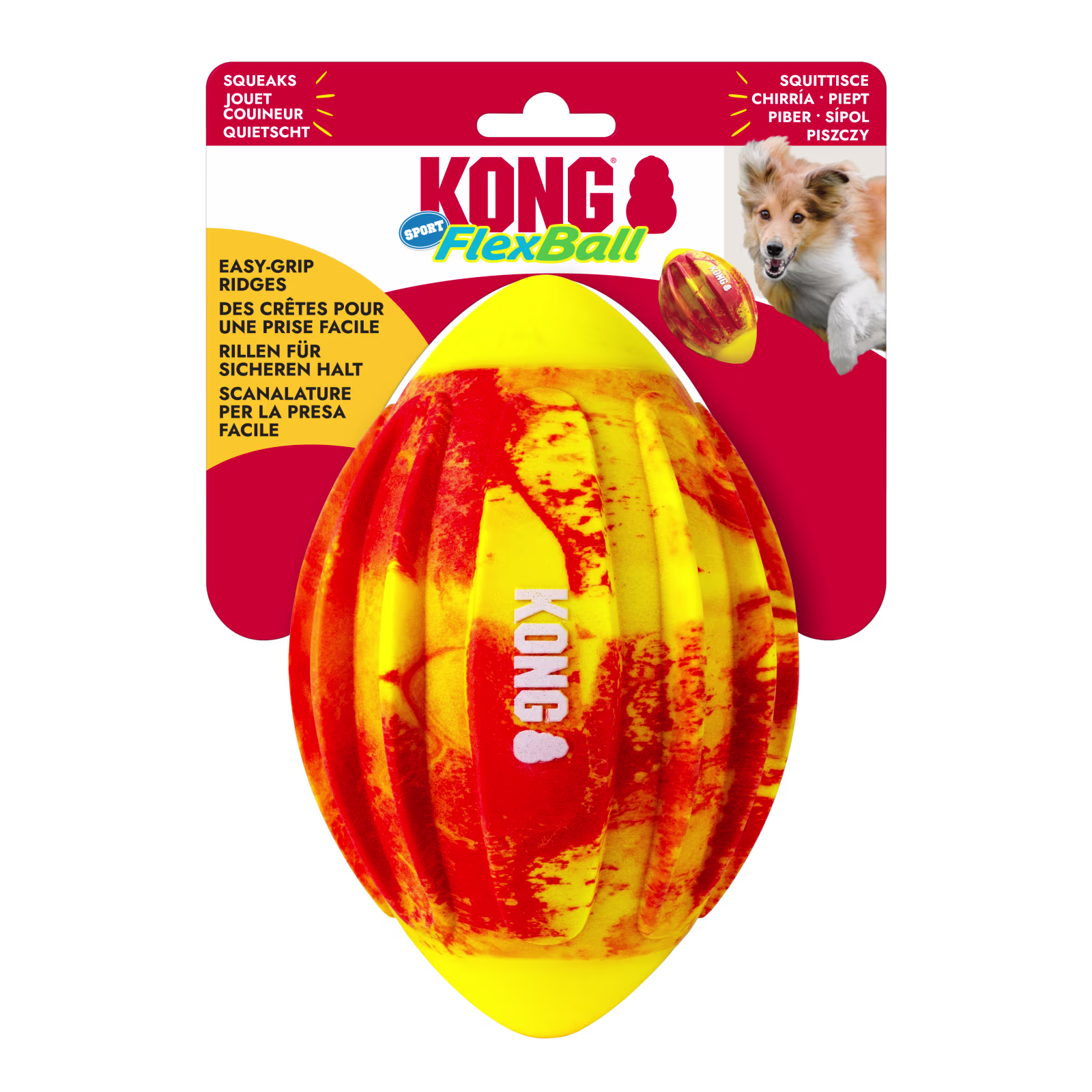 Hundeleke KONG Flexball Sport Fotball M
